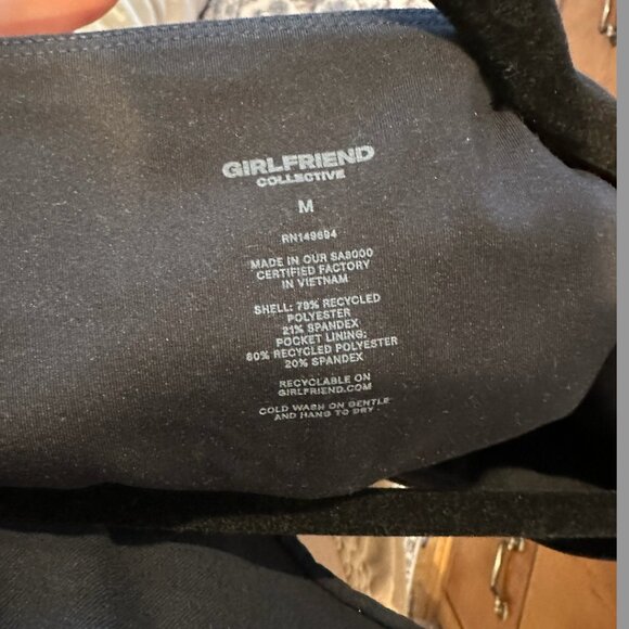 Girlfriend Collective Dylan Long Sleeve Unitard in black (size M) - Picture 3 of 3